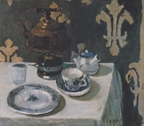 Still Life with Blue and White Porcelain and Teapot